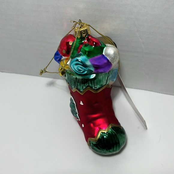 Fitz And Floyd Ornament Christmas Stocking Angel Wings Tree Candy Cane Ornaments - Picture 9 of 11